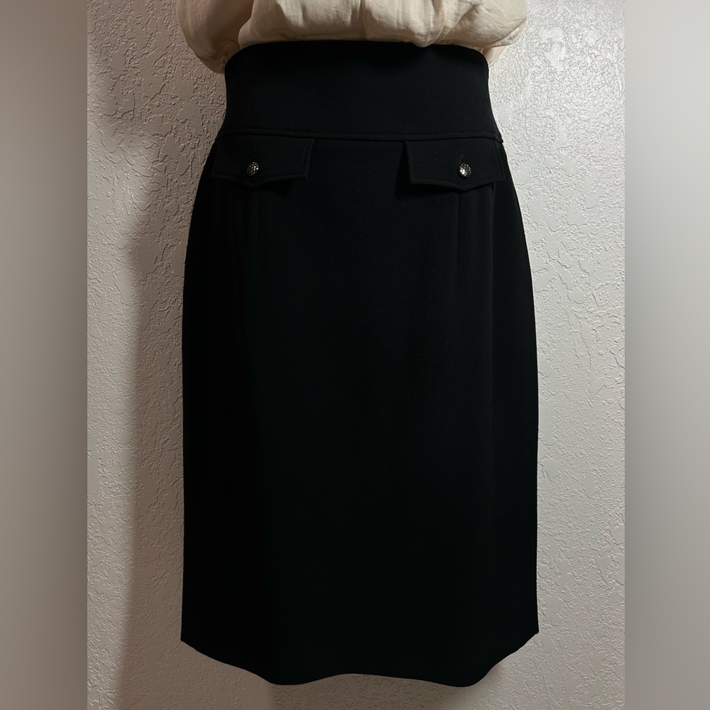 Yves Saint Laurent Black Pencil Skirt